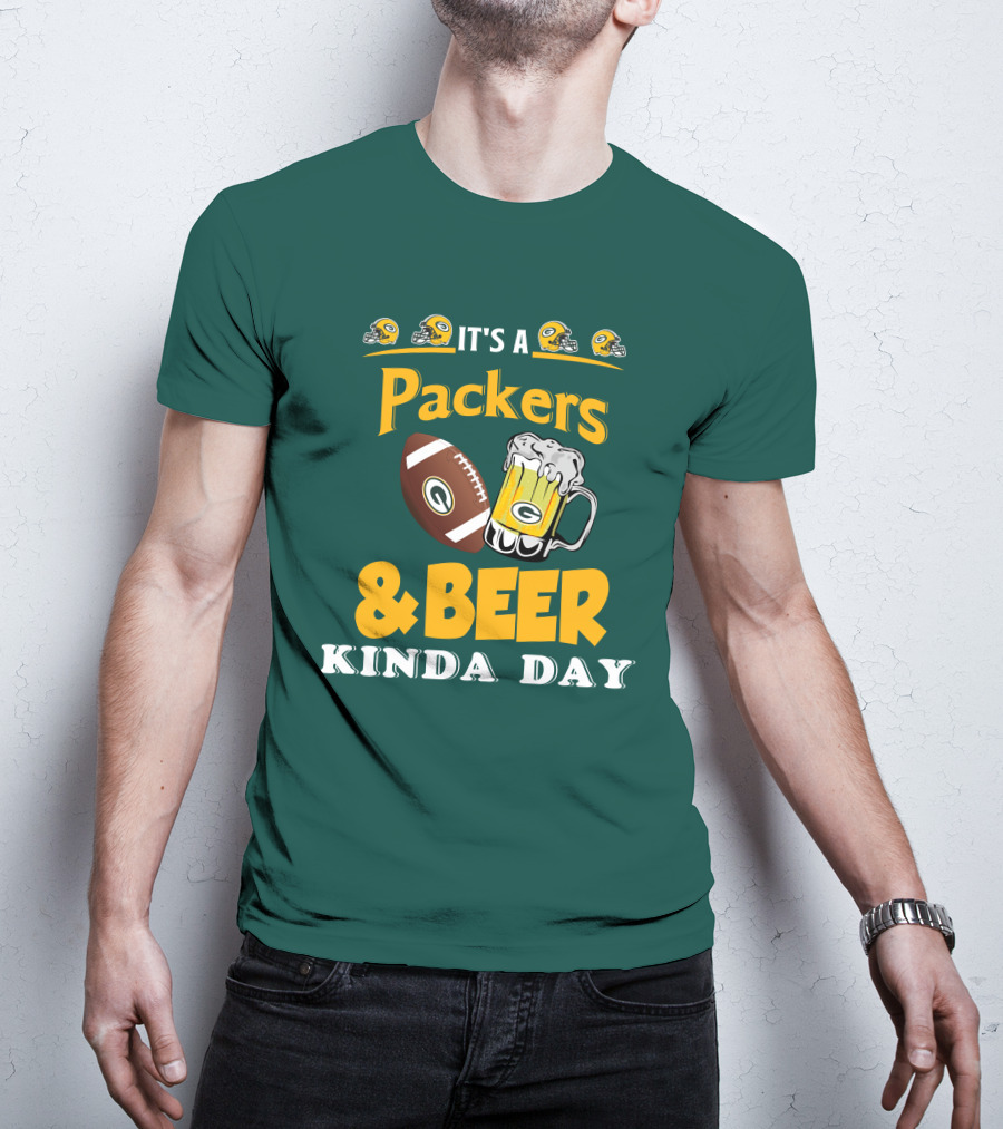 Green Bay Packers Football And Beer Kinda Day T-Shirt