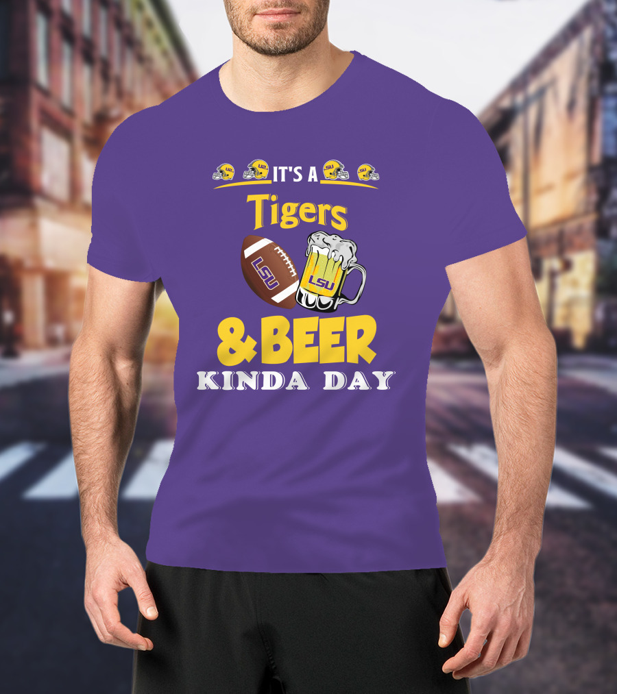 LSU Tigers Football And Beer Celebration Day T-Shirt