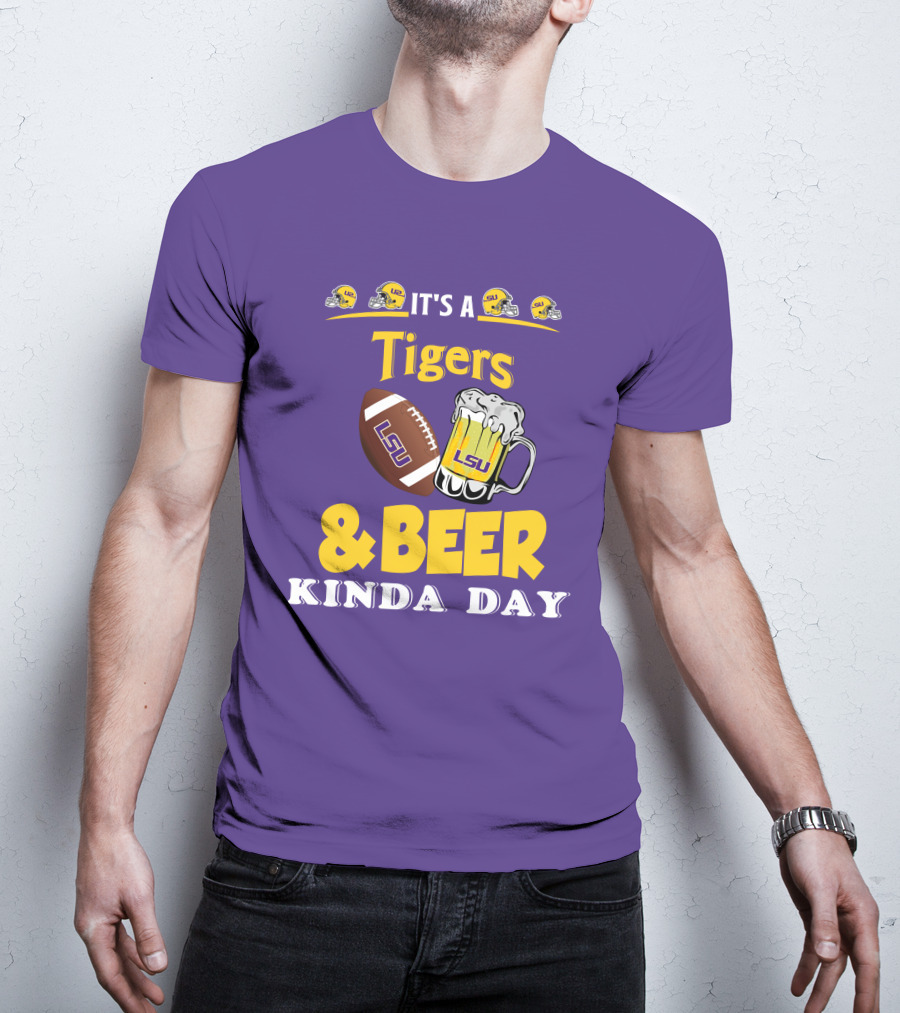LSU Tigers Football And Beer Celebration Day T-Shirt