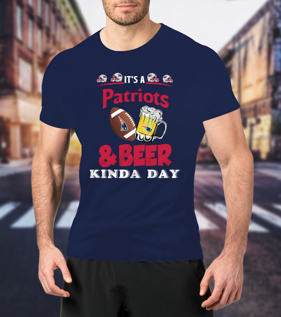 New England Patriots Football And Beer Celebration Day T-Shirt