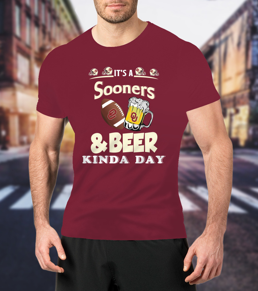 Oklahoma Sooners Football And Beer Kinda Day T-Shirt
