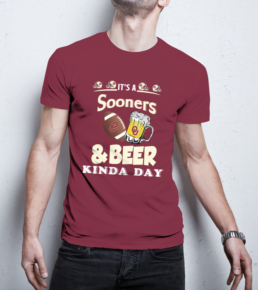 Oklahoma Sooners Football And Beer Kinda Day T-Shirt