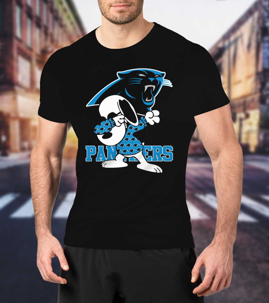 Carolina Panthers Snoopy Dabbing Panthers T-Shirt