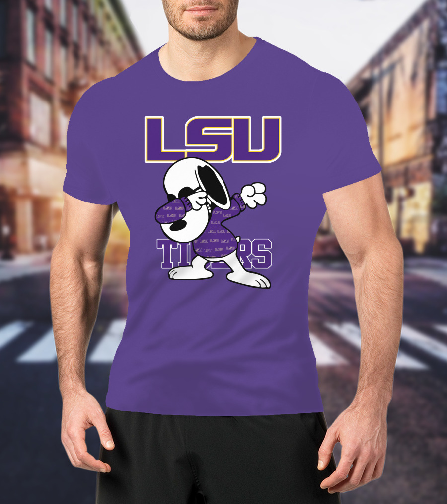 LSU Tigers Snoopy Dabbing T-Shirt