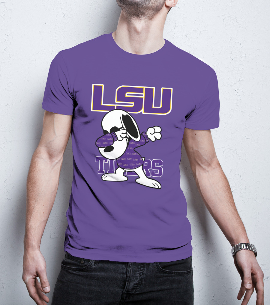 LSU Tigers Snoopy Dabbing T-Shirt