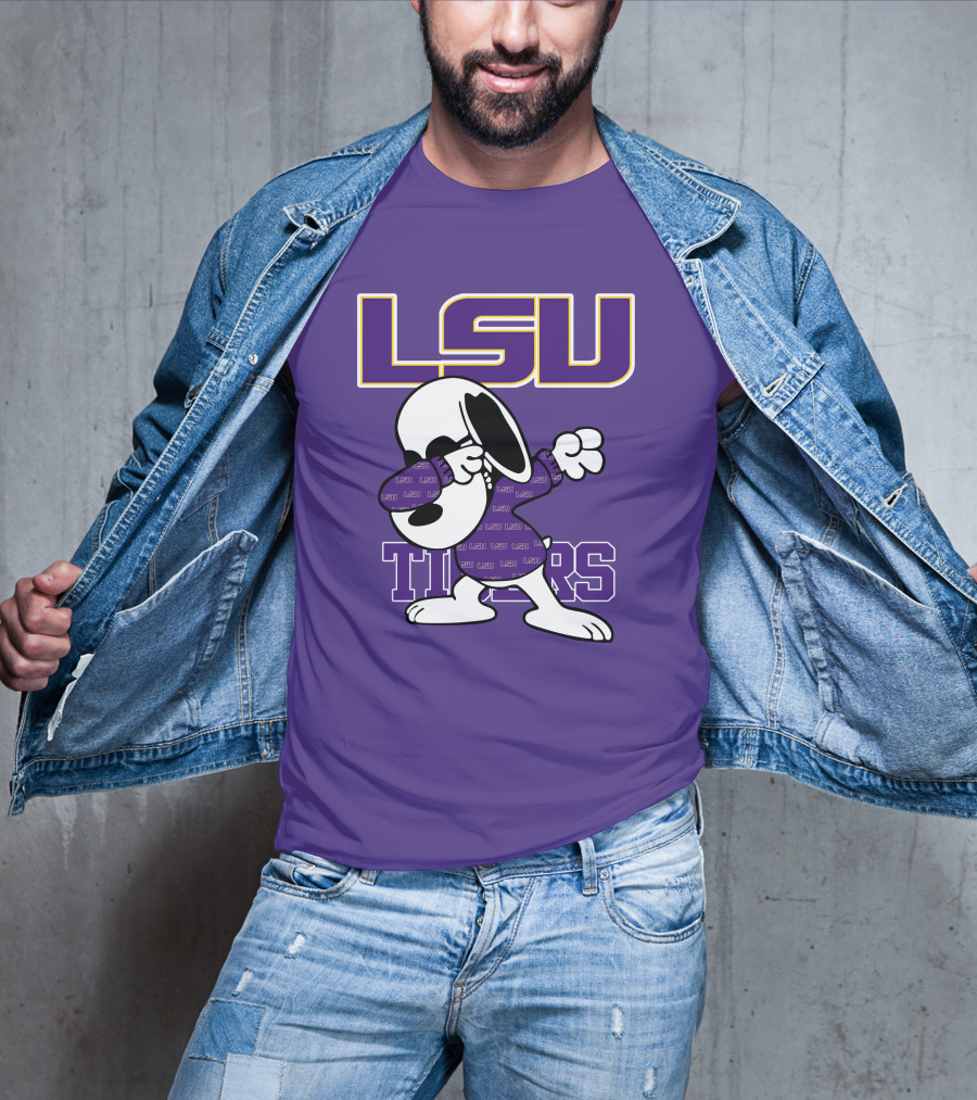 LSU Tigers Snoopy Dabbing T-Shirt
