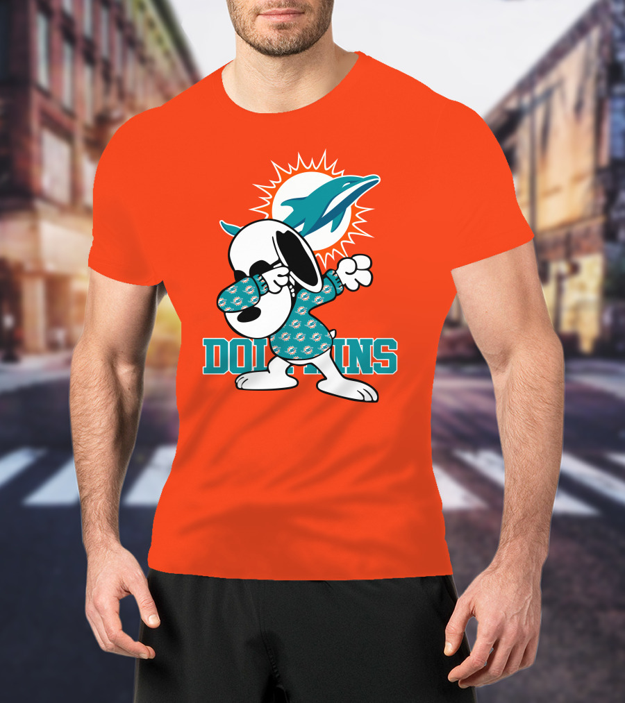 Miami Dolphins Snoopy Dabbing T-Shirt