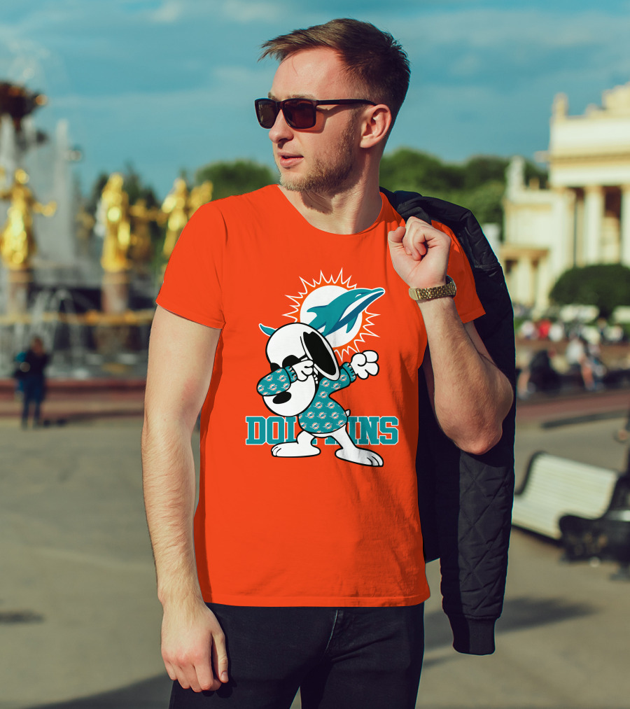 Miami Dolphins Snoopy Dabbing T-Shirt