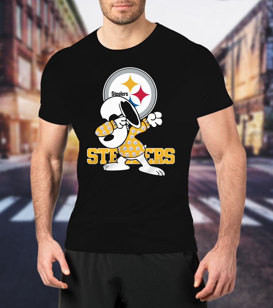 Pittsburgh Steelers Snoopy Dabbing Fan T-Shirt