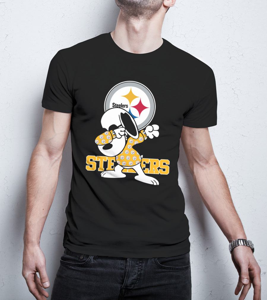Pittsburgh Steelers Snoopy Dabbing Fan T-Shirt