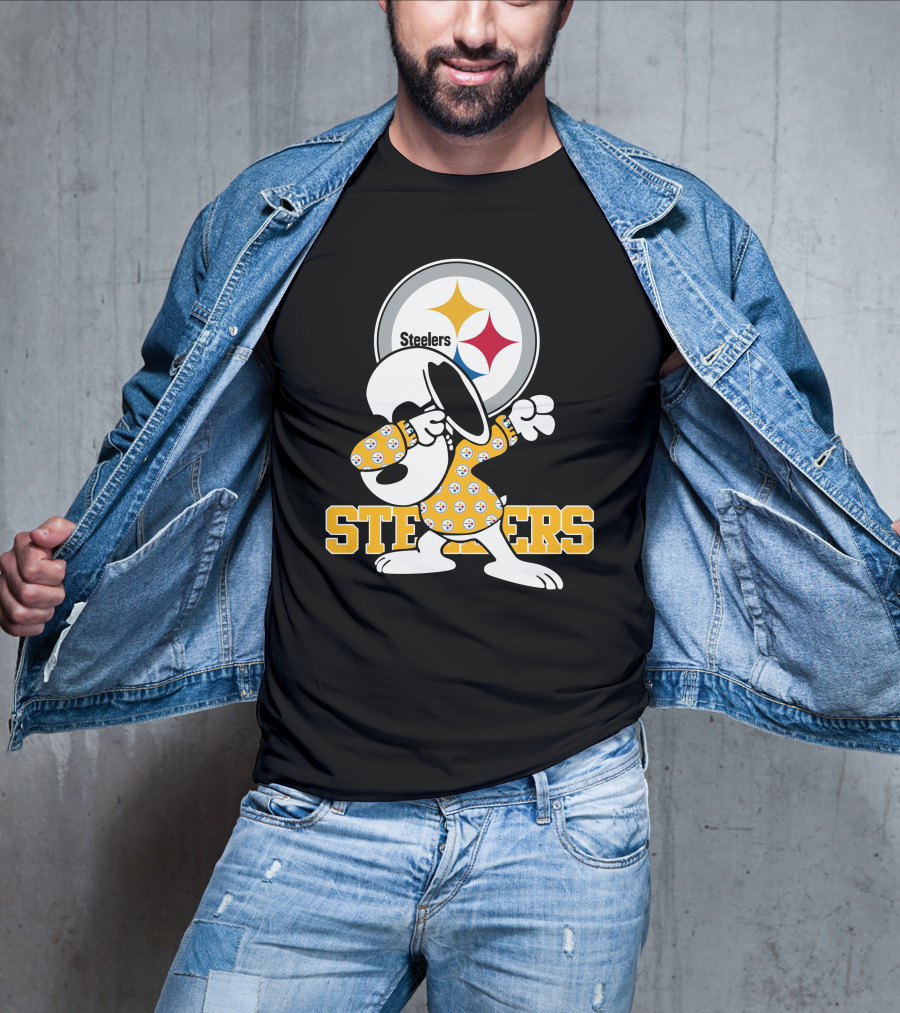 Pittsburgh Steelers Snoopy Dabbing Fan T-Shirt