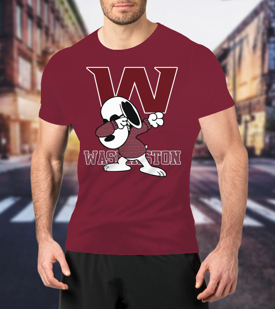Washington Snoopy Dabbing With W T-Shirt