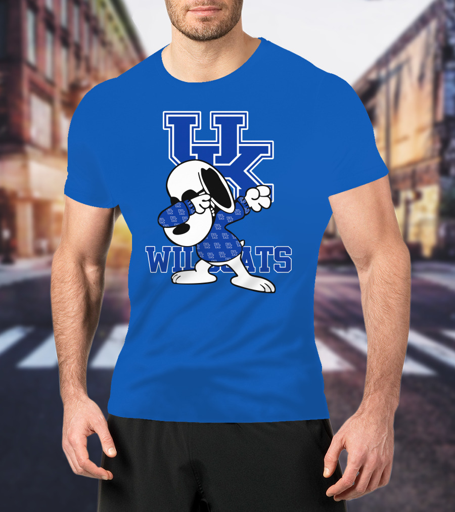 Kentucky Wildcats UK Snoopy Dabbing Basketball T-Shirt