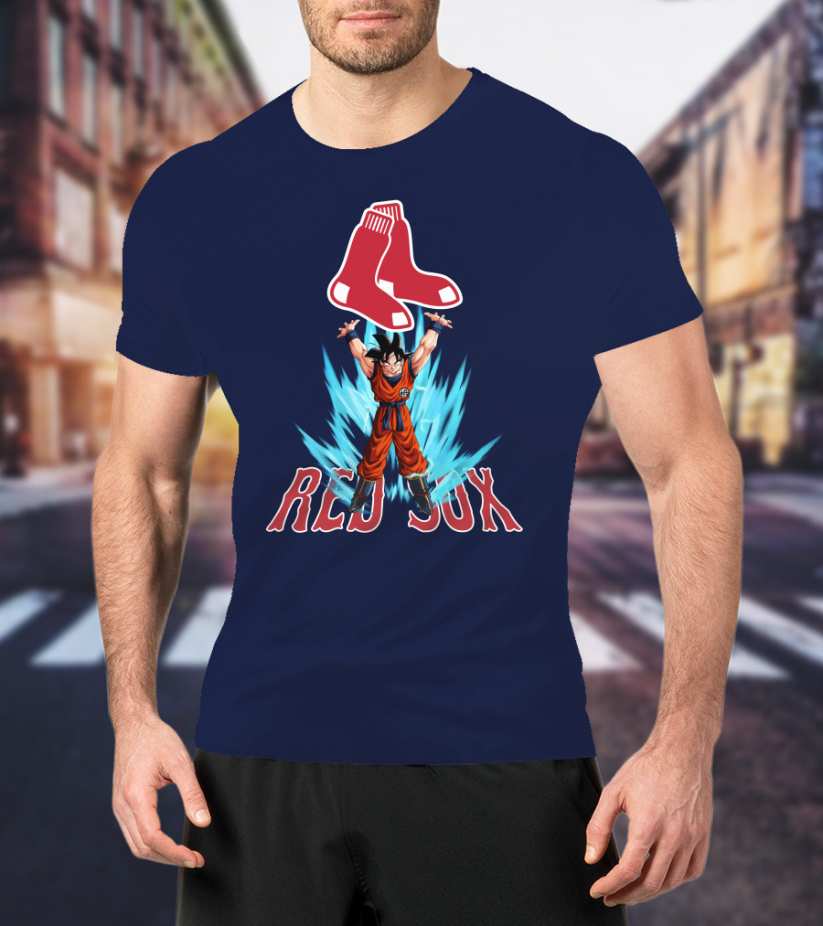 Boston Red Sox Goku Super Saiyan Transformation Socks T-Shirt
