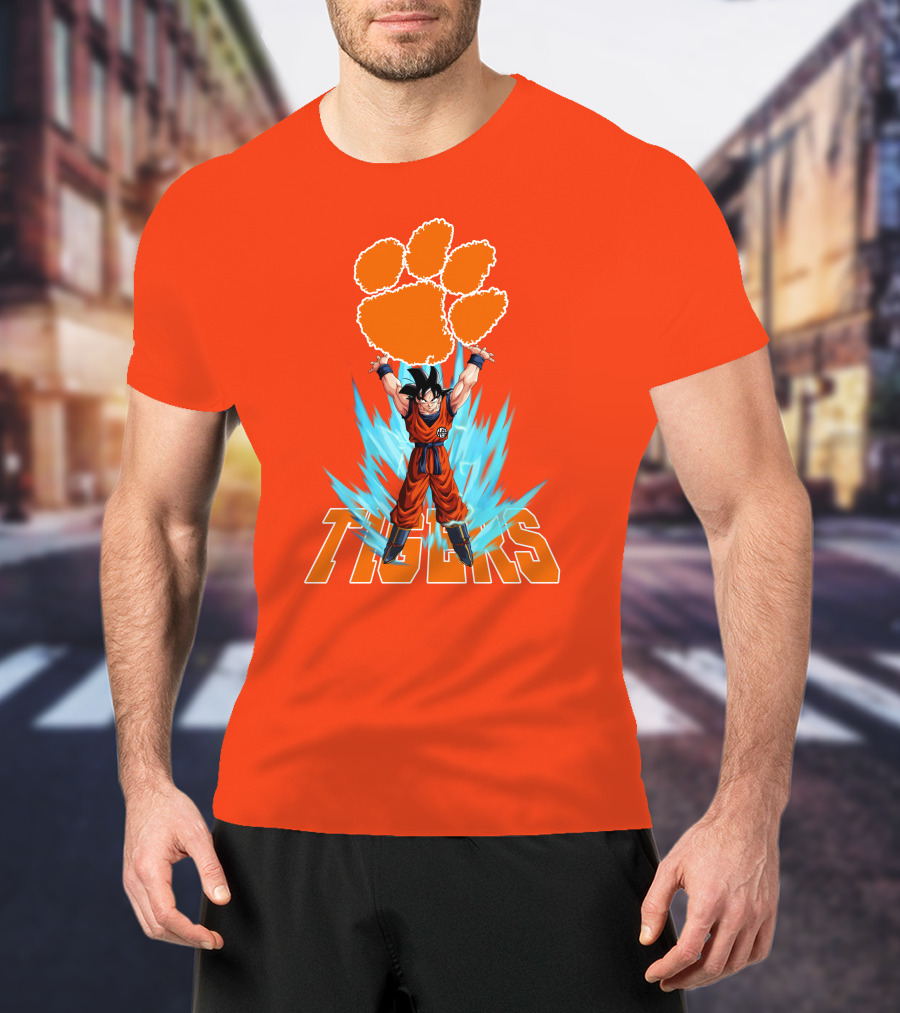 Clemson Tigers Super Saiyan Songoku Power Up T-Shirt