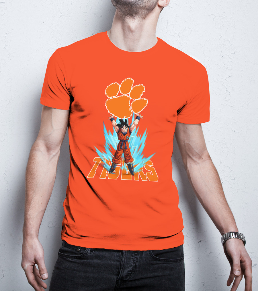 Clemson Tigers Super Saiyan Songoku Power Up T-Shirt