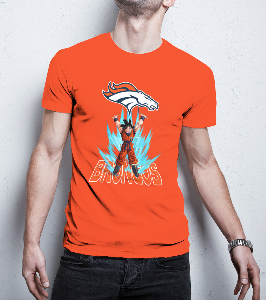 Denver Broncos Super Saiyan Goku Power-Up T-Shirt