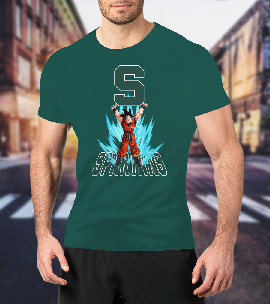 Michigan State Spartans Super Saiyan Goku Energy Burst T-Shirt