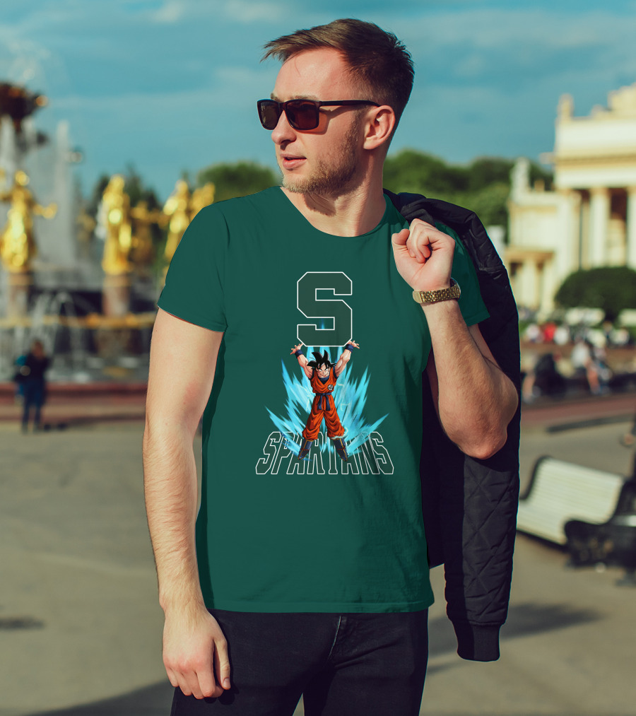 Michigan State Spartans Super Saiyan Goku Energy Burst T-Shirt
