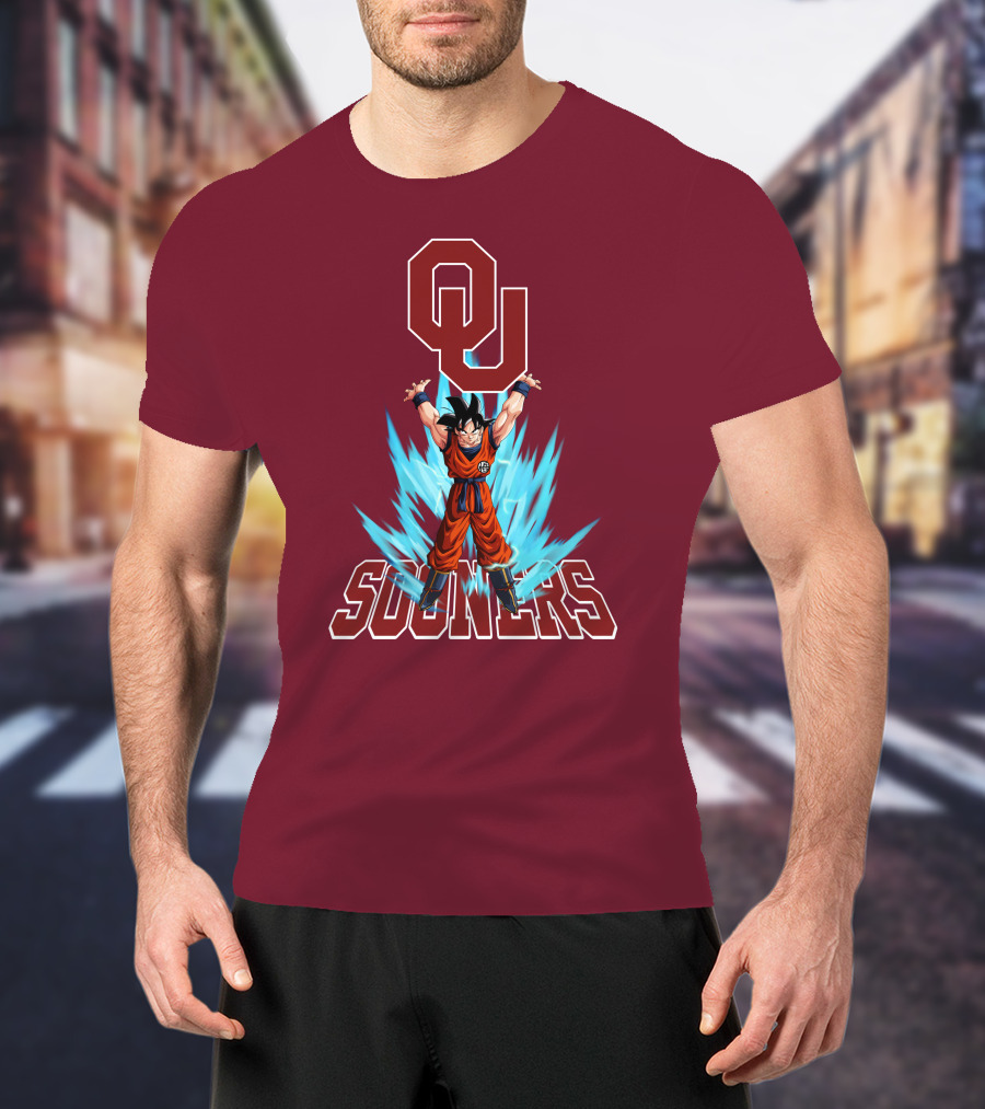 Oklahoma Sooners Ou Songoku Super Saiyan Energy Burst T-Shirt