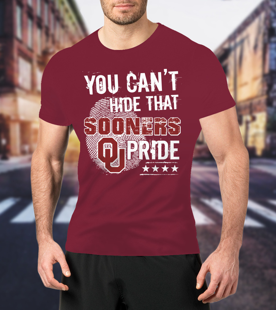 You Can't Hide That Oklahoma Ou Sooners Pride With Fingerprint And Stars T-Shirt