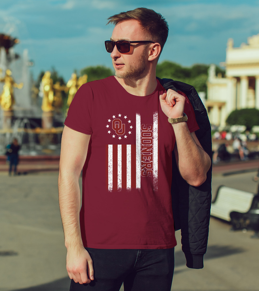Oklahoma Sooners Ou Stars And Stripes Flag T-Shirt