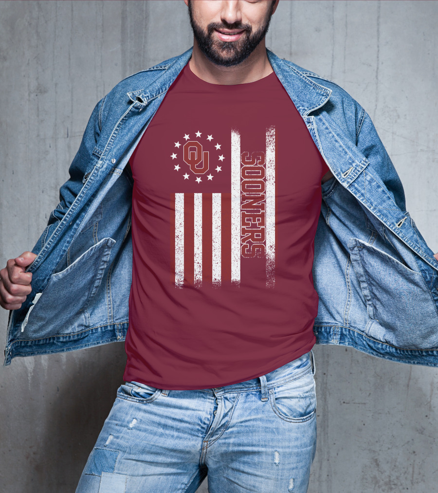 Oklahoma Sooners Ou Stars And Stripes Flag T-Shirt