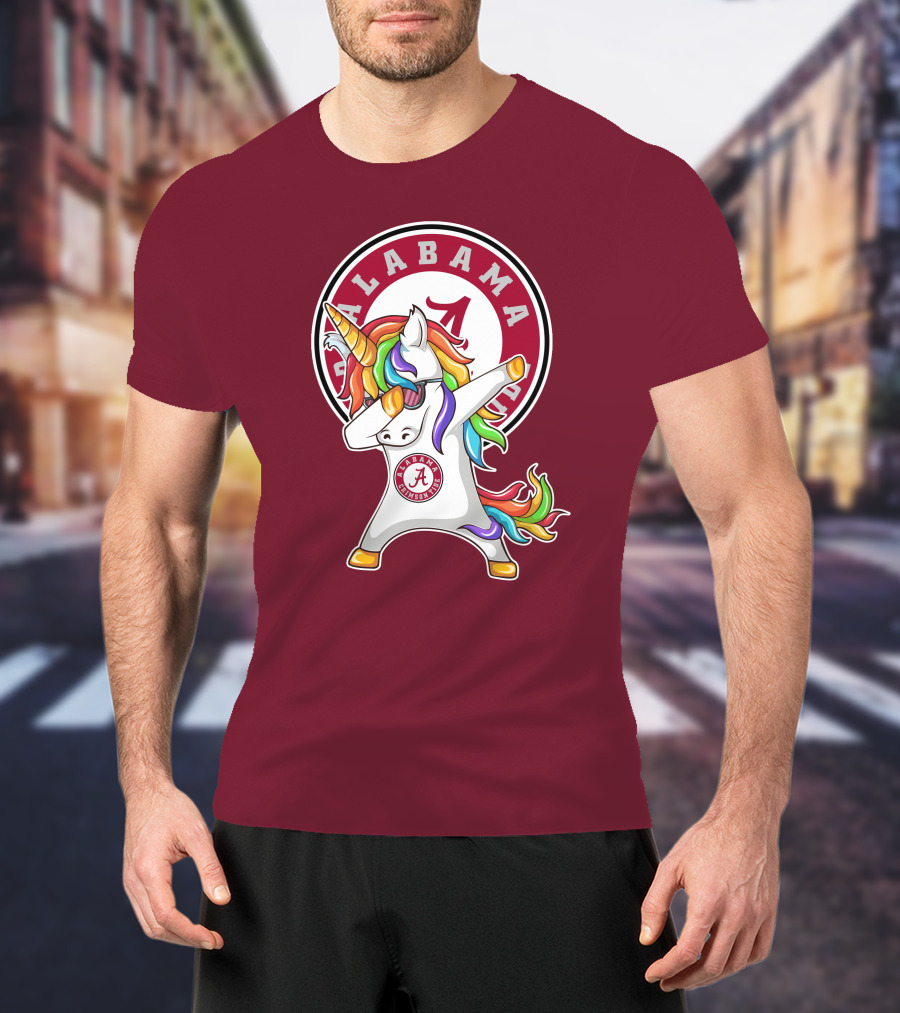 Alabama Crimson Tide Dabbing Unicorn T-Shirt