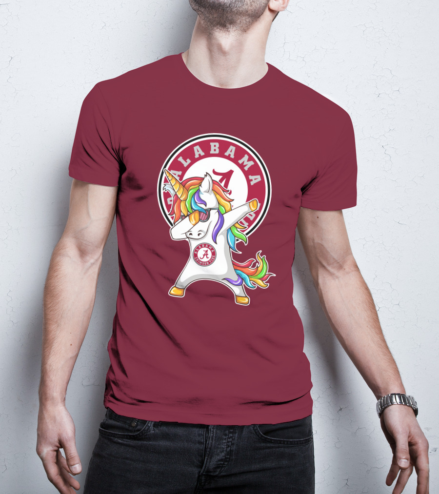 Alabama Crimson Tide Dabbing Unicorn T-Shirt