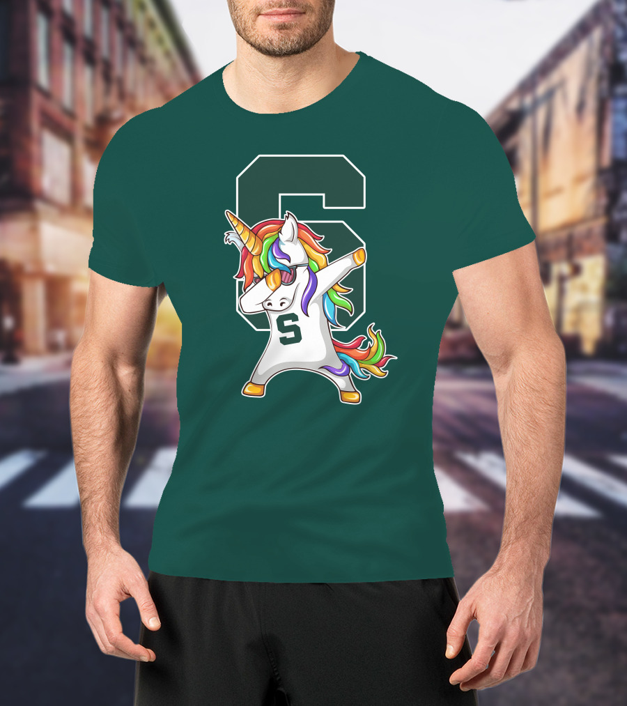 Michigan State Spartans Unicorn Dabbing S T-Shirt