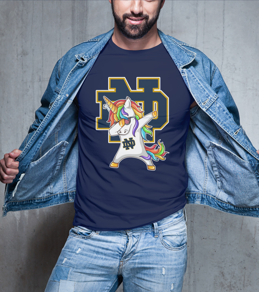 Notre Dame Fighting Irish Dab Unicorn ND T-Shirt