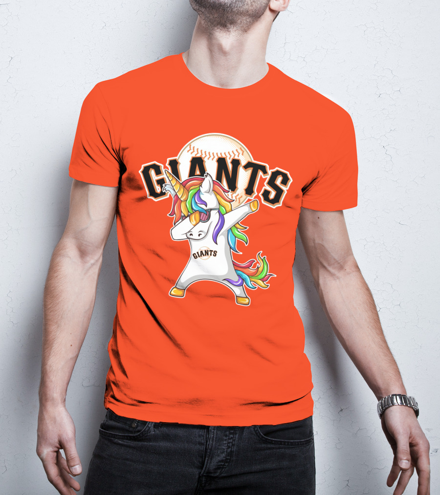 San Francisco Giants Unicorn Dabbing Baseball T-Shirt