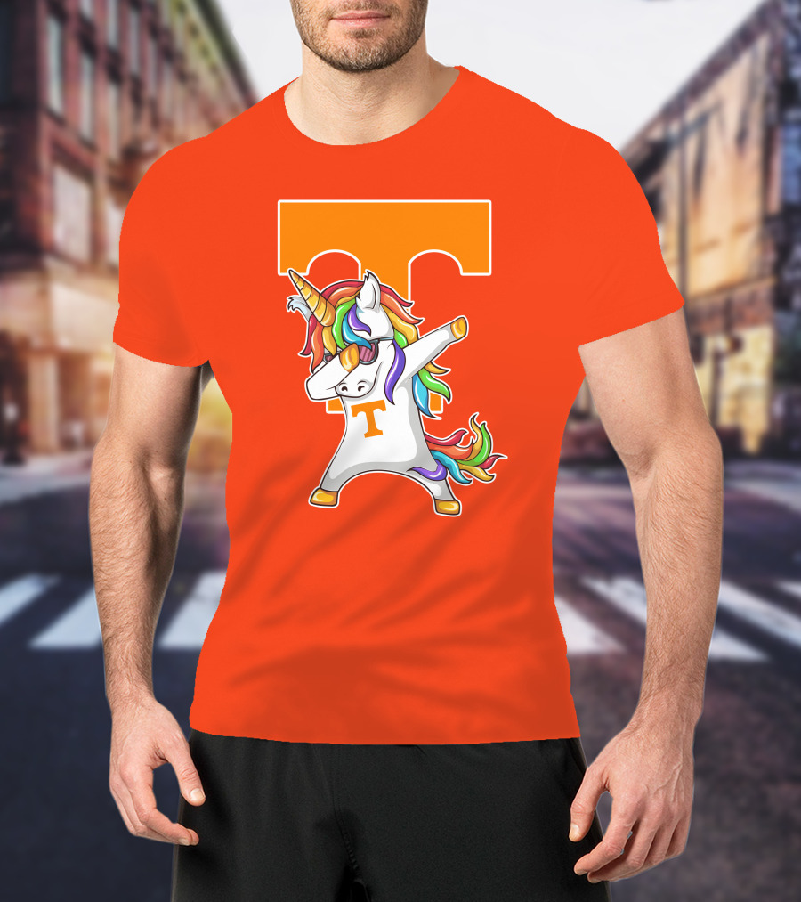 Tennessee Volunteers Dabbing Unicorn With Iconic Orange T T-Shirt