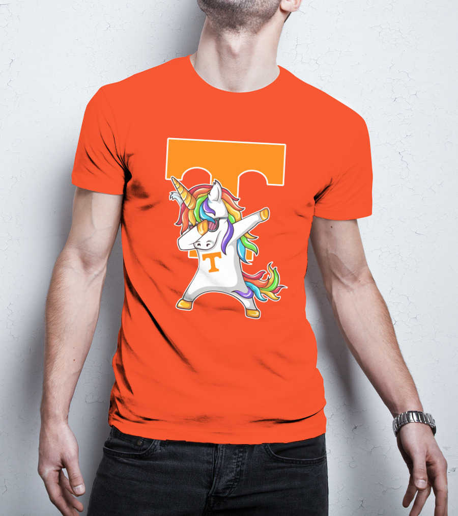 Tennessee Volunteers Dabbing Unicorn With Iconic Orange T T-Shirt