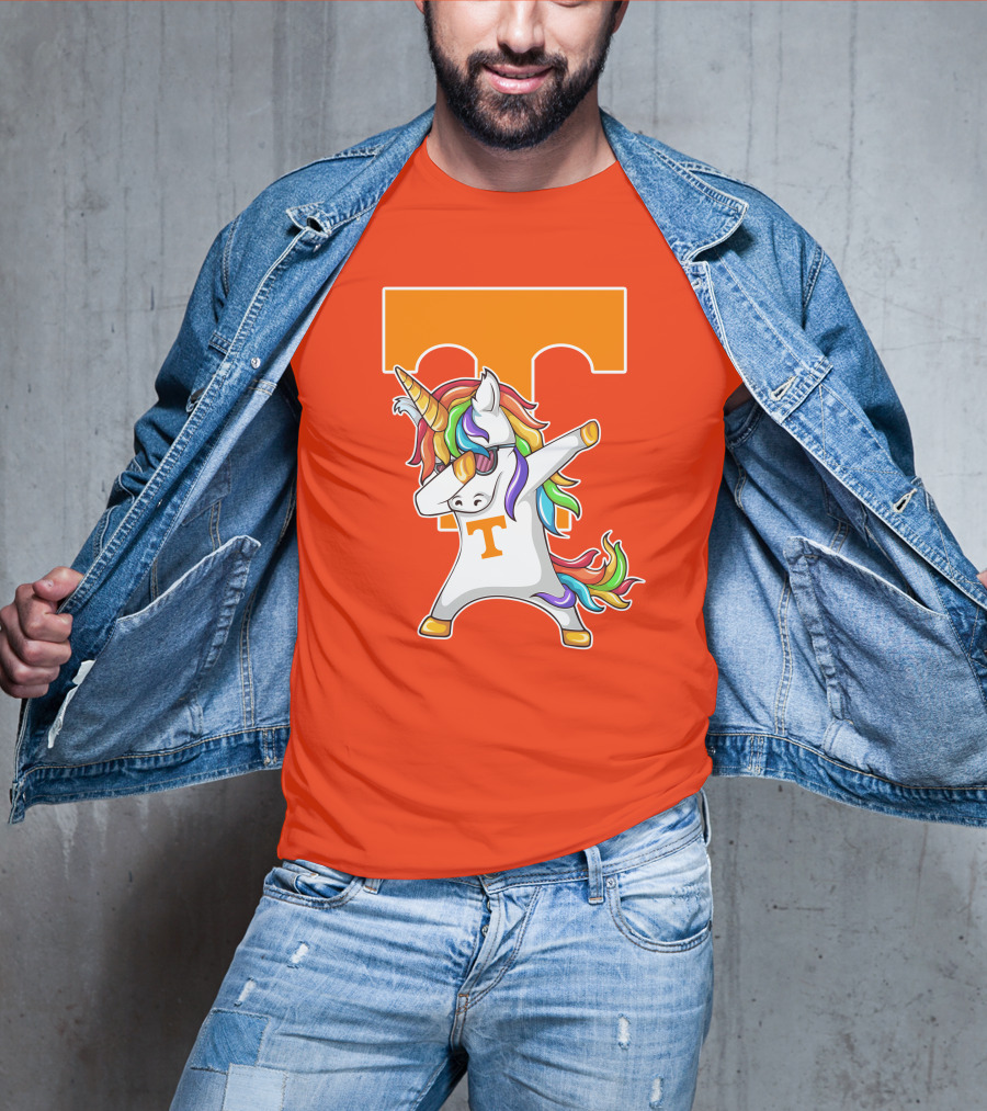 Tennessee Volunteers Dabbing Unicorn With Iconic Orange T T-Shirt