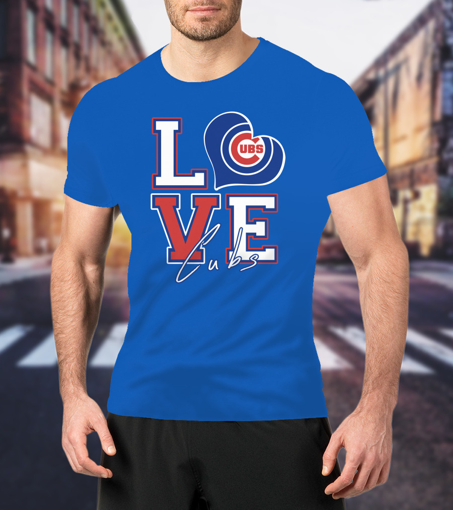 LOVE Cubs Heart Chicago Cubs T-Shirt