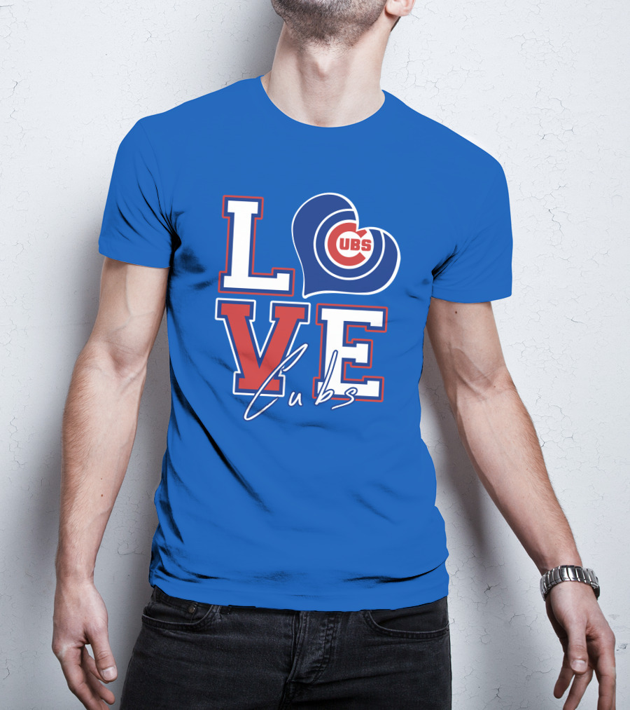 LOVE Cubs Heart Chicago Cubs T-Shirt