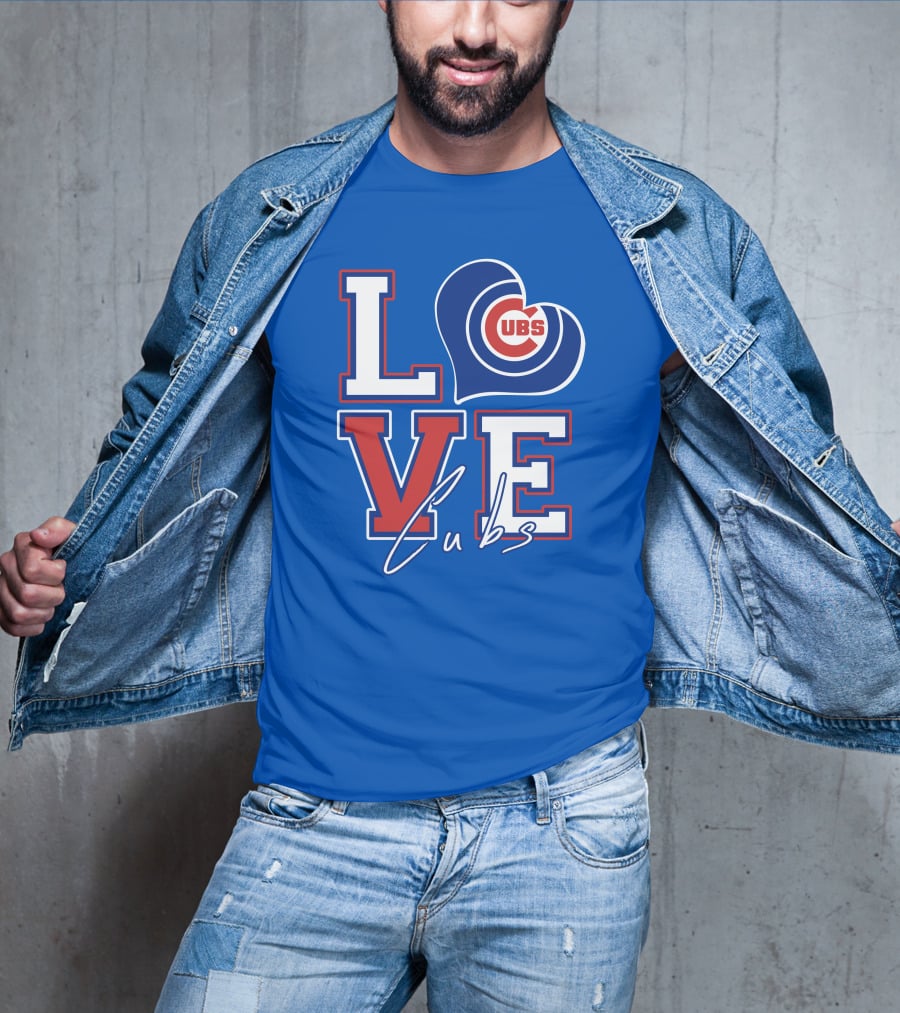 LOVE Cubs Heart Chicago Cubs T-Shirt