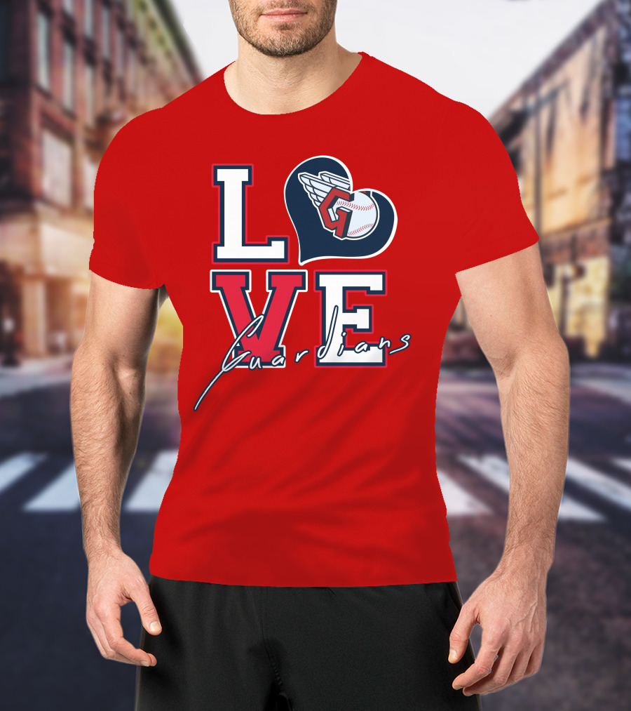 LOVE Guardians Baseball Heart T-Shirt