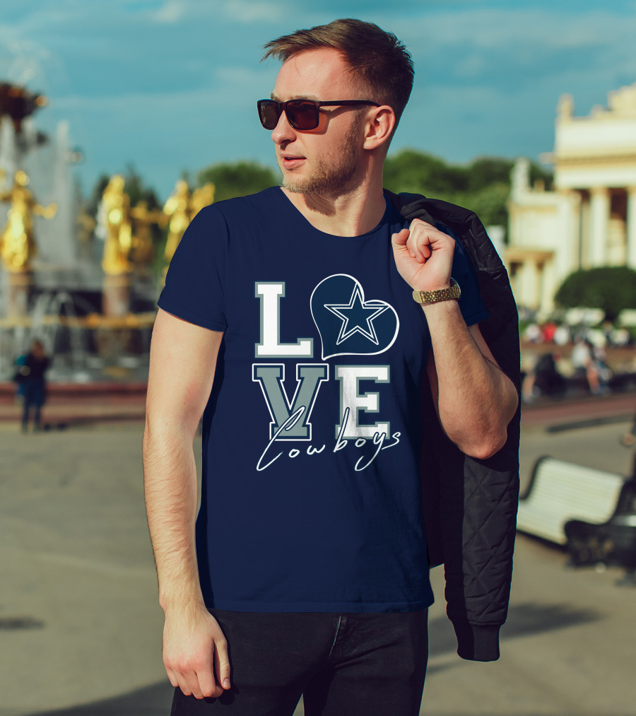 LOVE Cowboys Star Heart Dallas Cowboys T-Shirt