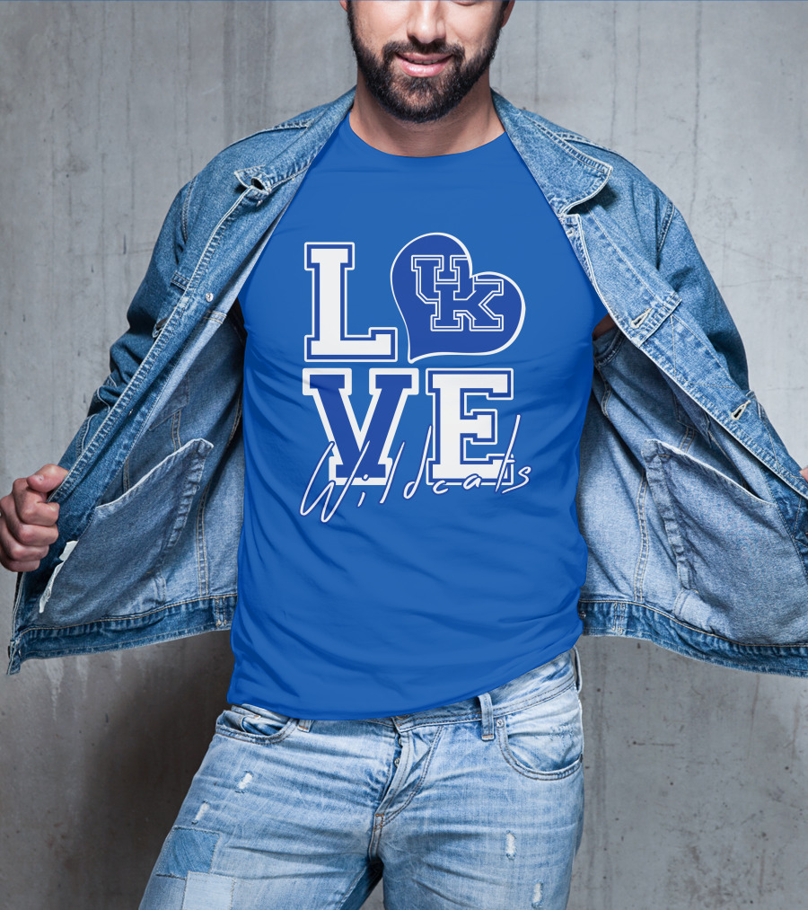 LOVE Kentucky Wildcats UK Heart Wildcats T-Shirt