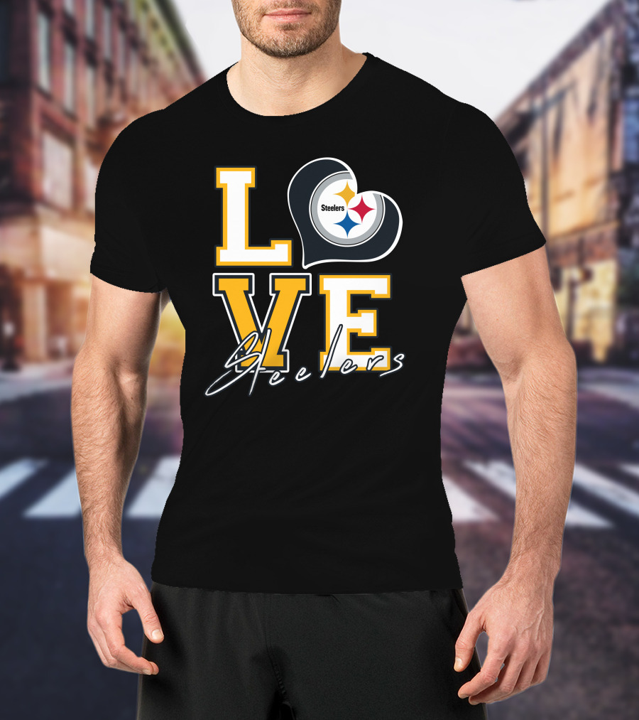 Steelers Love Pittsburgh Steelers Heart T-Shirt