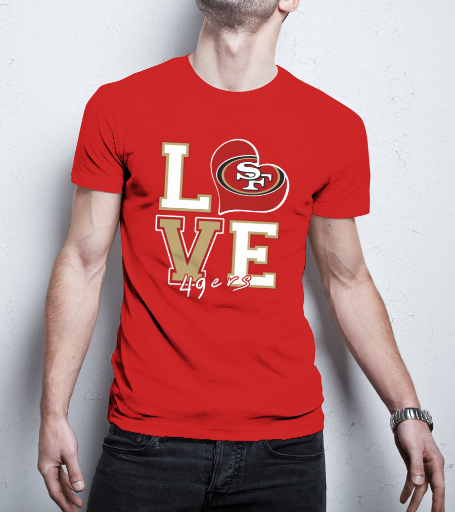 Love San Francisco 49ers Heart Sf 49ers T-Shirt