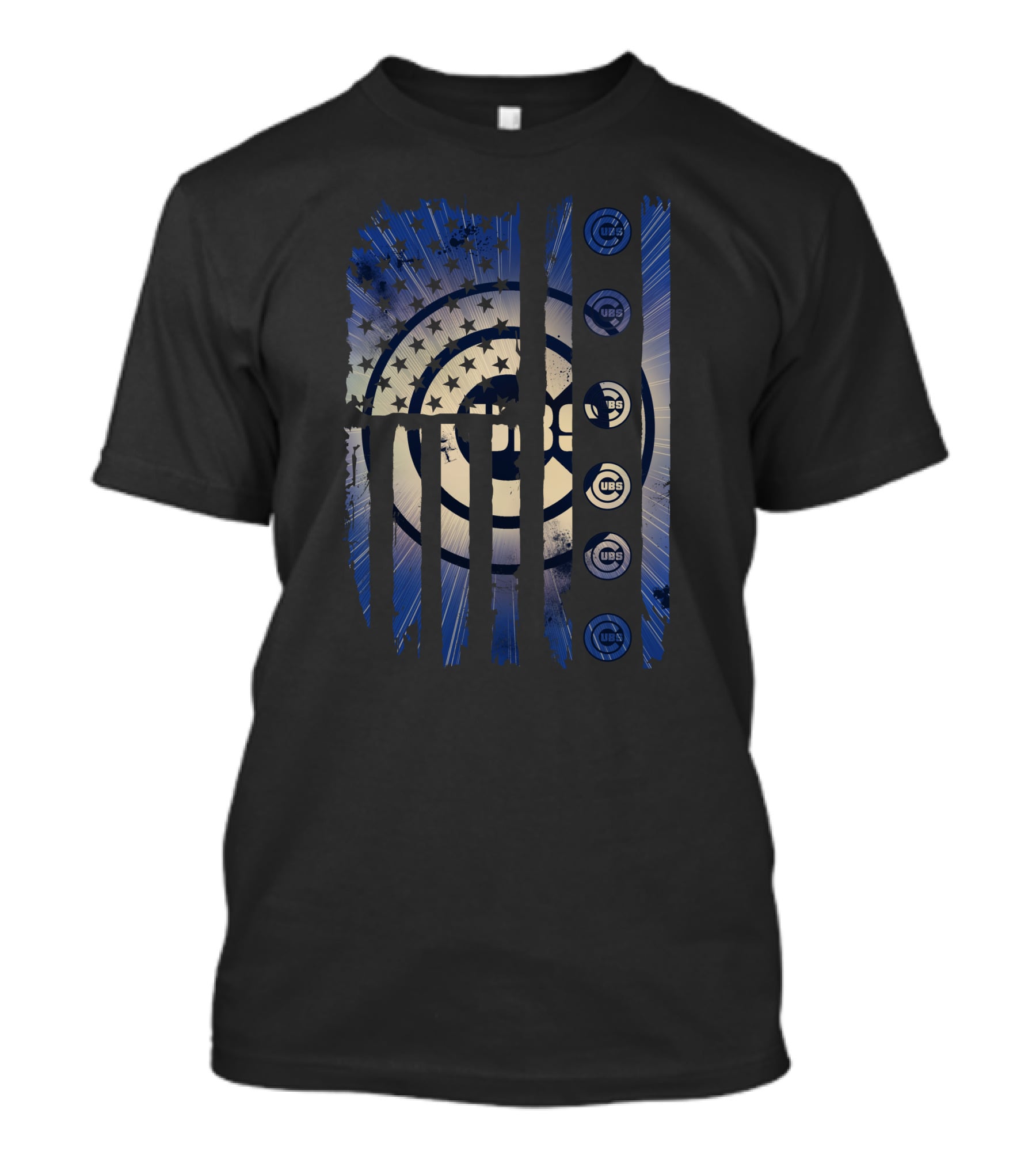 Chicago Cubs Stars And Stripes American Flag T-Shirt