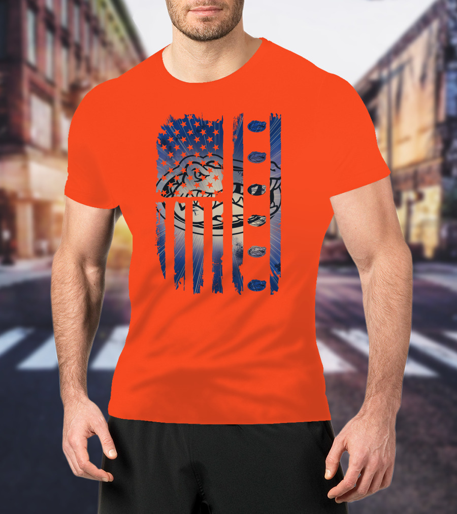 Florida Gators American Flag Stars Stripes T-Shirt