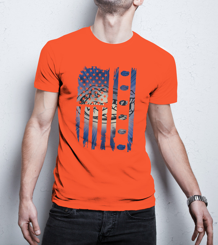 Florida Gators American Flag Stars Stripes T-Shirt