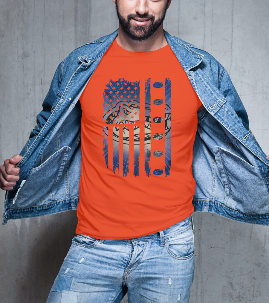 Florida Gators American Flag Stars Stripes T-Shirt