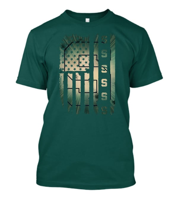 Michigan State Spartans Stars And Stripes S T-Shirt