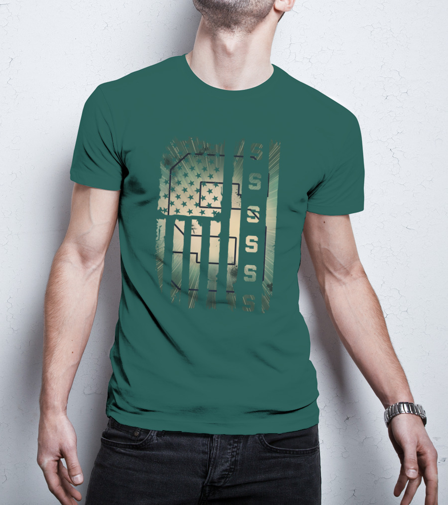Michigan State Spartans Stars And Stripes S T-Shirt