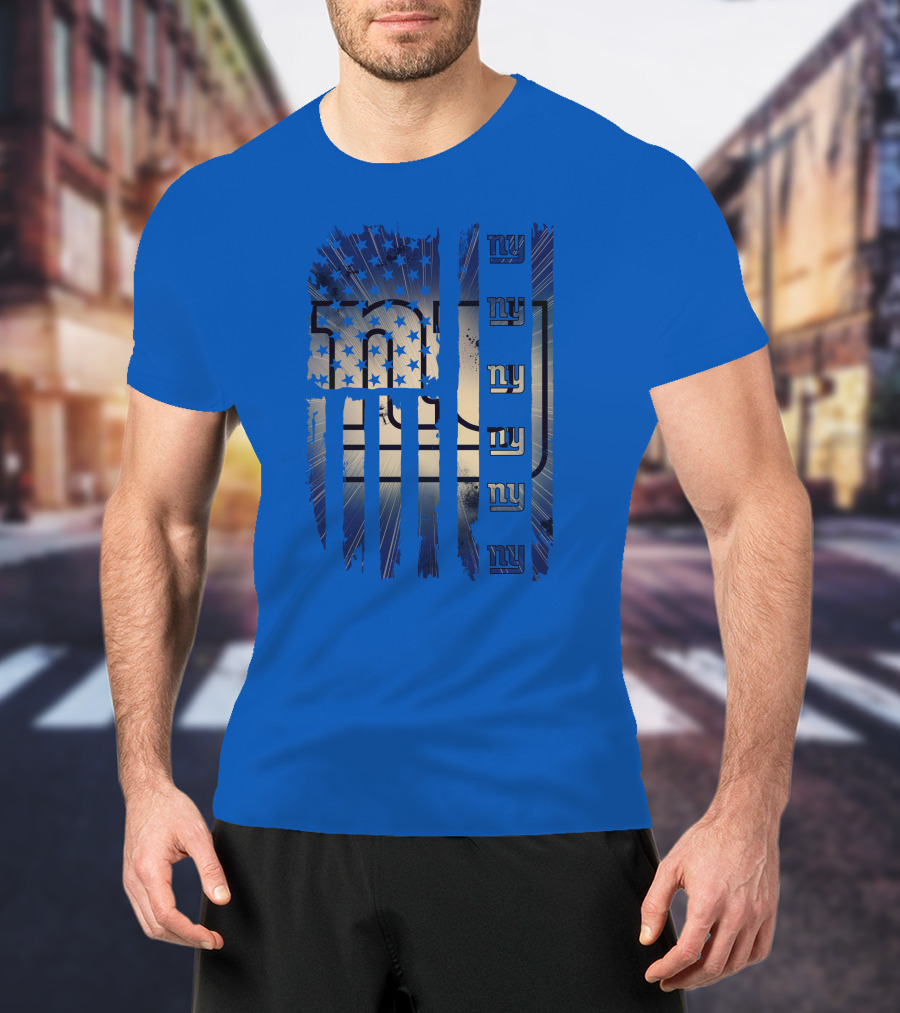New York Giants Ny American Flag Stars T-Shirt